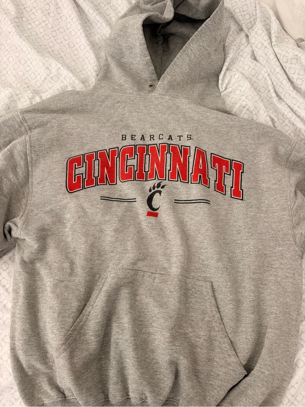 Vintage Cincinnati Bearcats Gray Hoodie Sweatshirt